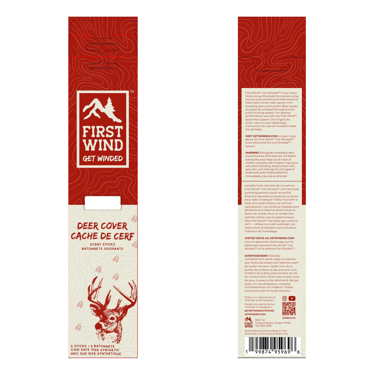 First Wind™ Get Winded™ - Deer Cover Scent Sticks