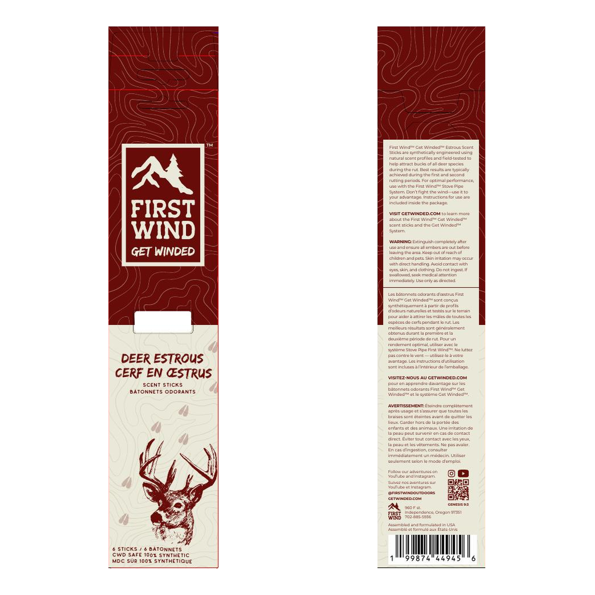 First Wind™ Get Winded™ - Deer Estrous Scent Sticks