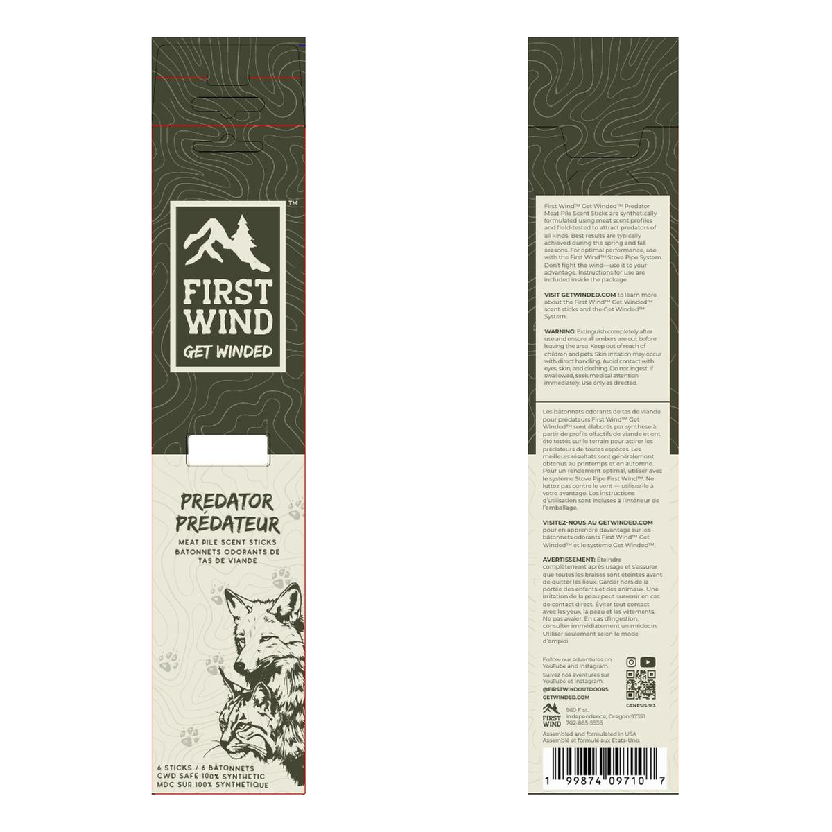 First Wind™ Get Winded ™ - Predator Meat Pile Scent Sticks